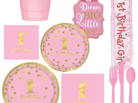 1st Birthday Girl Party Kit For 16 People Fashion