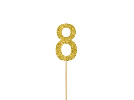 #8 Gold Small Glitter Pick For Cheap