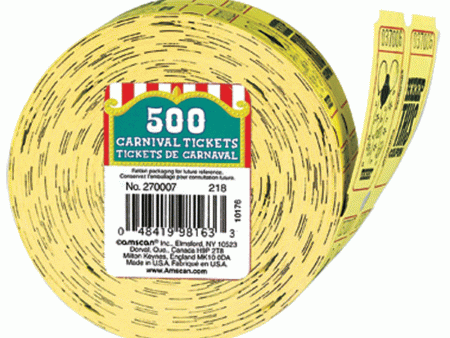 Yellow Ticket Roll  500pcs Online Hot Sale