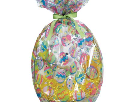 Easter Cello Basket Bag Painted Egg For Discount