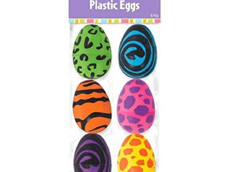 Easter Large Animal Print Egg Favors 6pcs Online Sale