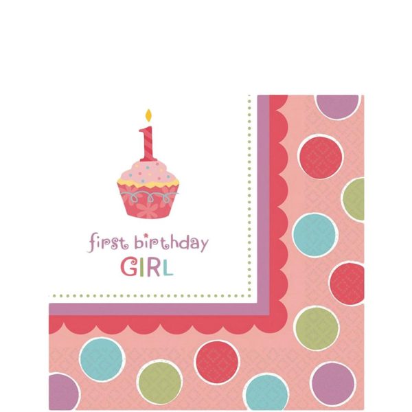 Sweet Little Cupcake Girl Beverage Tissues 36pcs Fashion