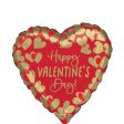 Golden Happy Valentine s Day Foil Balloon 45cm Fashion