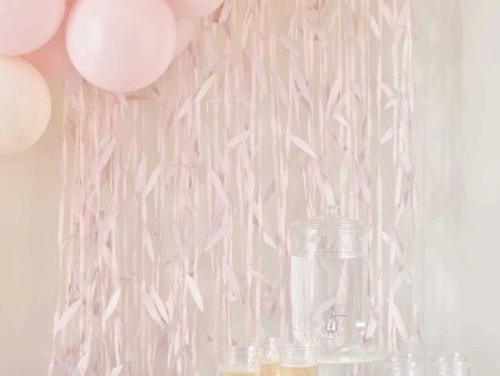 A Touch of Pampas Leaf Ribbon Backdrop Blush Pink Online Sale