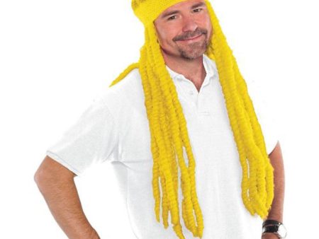 Adult Wig Dread Cap Yellow on Sale