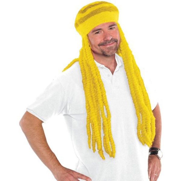 Adult Wig Dread Cap Yellow on Sale