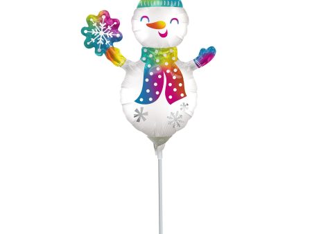 Snowman Satin Infused Mini Shape Balloon 25x33cm Discount