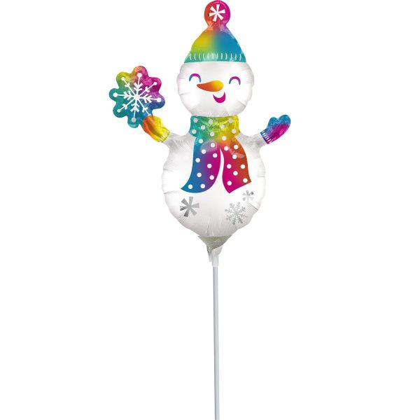 Snowman Satin Infused Mini Shape Balloon 25x33cm Discount