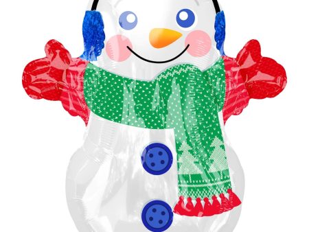 Adorable Snowman Standard Shape Balloon 45x53cm Fashion