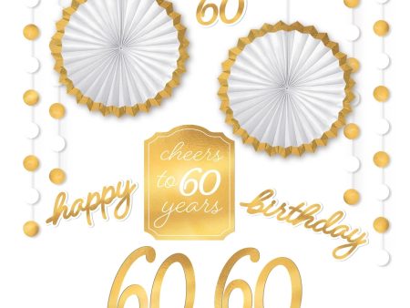 60th Golden Age Birthday Room Decorating Kit Online Hot Sale