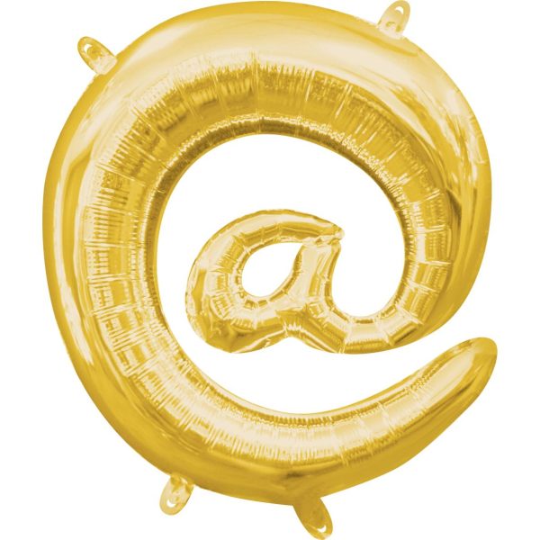 Symbol @ Gold Mini Shape Foil Balloon 16in Online Hot Sale