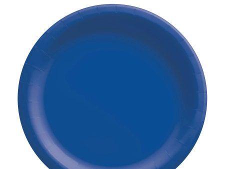 Bright Royal Blue Round Paper Plates Midcount 8in, 20pcs Discount