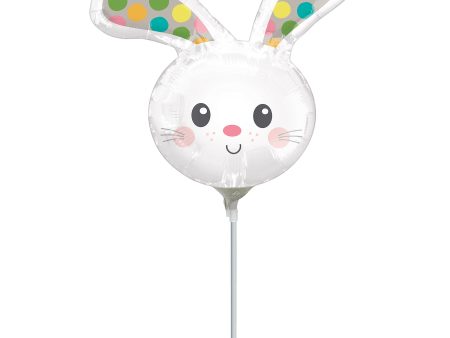 Spotted Bunny Head Mini Shape Balloons 23cm on Sale