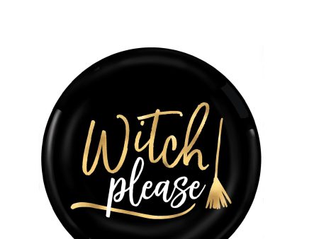 Witch Please Plastic Coupe Plates 7.5in, 4pcs For Sale