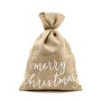 Merry Christmas Jute Sack 30cm Fashion