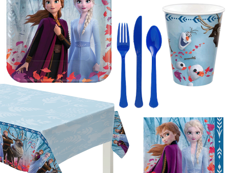 Frozen 2 Basic 57 Piece Tableware Party Supplies for 8 Guests For Cheap