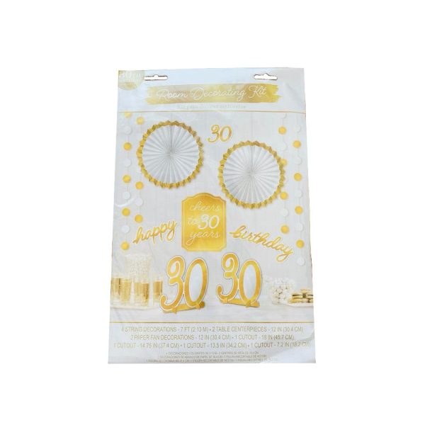 30th Golden Age Birthday Room Decorating Kit Discount