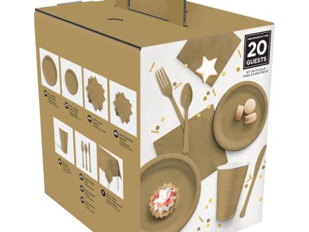 Gold Boxed Tableware Kit for 20 Guest Online now