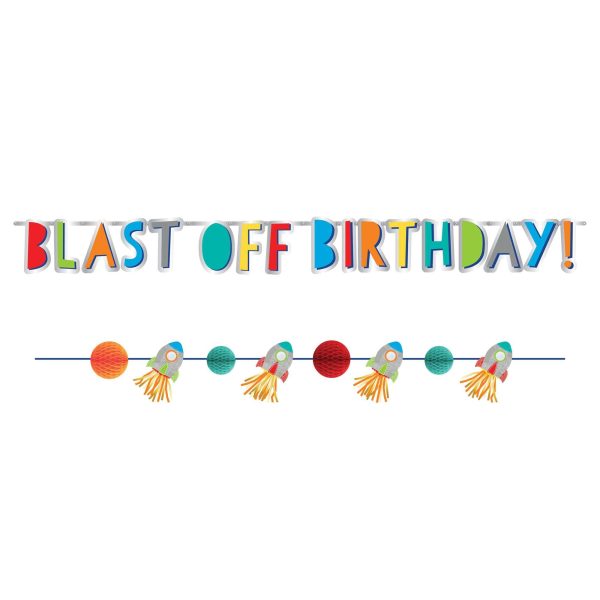 1st Birthday Blast Off Party Kit For 16 People Supply