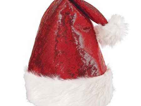 Red Sequined Santa Hat Discount