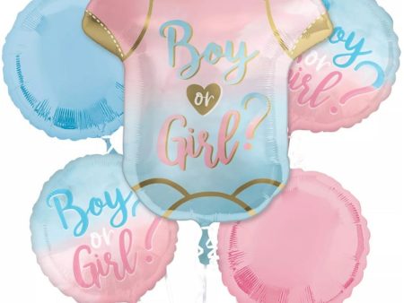 The Big Gender Reveal Balloon Bouquet 5pcs Supply