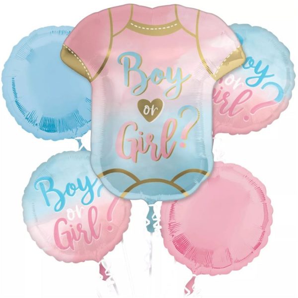 The Big Gender Reveal Balloon Bouquet 5pcs Supply