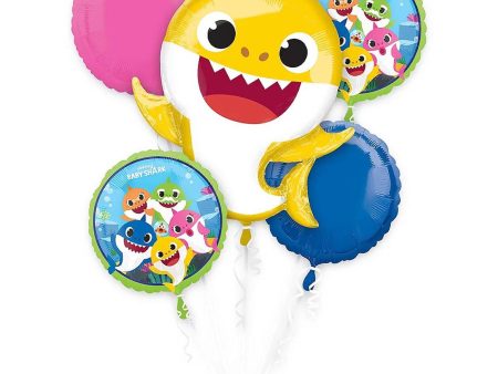 Baby Shark Balloon Bouquet 5pcs Sale