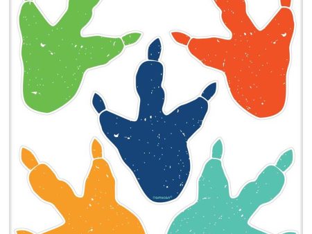 Dino-Mite Party Vinyl Footprints Stickers 9in Sale