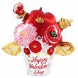 Valentine s Day Painted Flowers SuperShape Balloon Supply