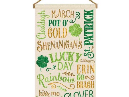 St. Patrick s Day Large Canvas Hanging Sign Sale