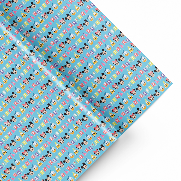 Disney Blue Mickey & Friends Giftwrap Hot on Sale