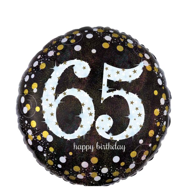 Sparkling Birthday 65 Foil Balloon 45cm Online Hot Sale