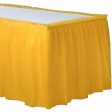 Yellow Sunshine Plastic Tableskirt on Sale