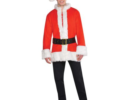 Adult Santa Coat with Belt Costume Supply