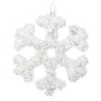 Snowflake Tinsel Hanging Decoration 12.50in For Sale