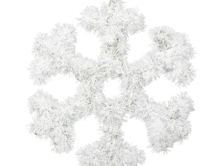 Snowflake Tinsel Hanging Decoration 12.50in For Sale