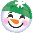 Snowman Emoticons Foil Balloon 18in For Cheap