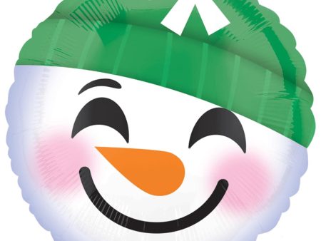 Snowman Emoticons Foil Balloon 18in For Cheap