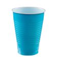 Caribbean Blue Plastic Cups 12oz 20pcs Hot on Sale