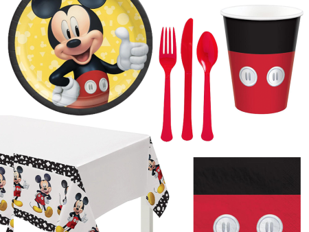 Mickey Forever Basic 57 Piece Tableware Party Supplies for 8 Guests For Discount