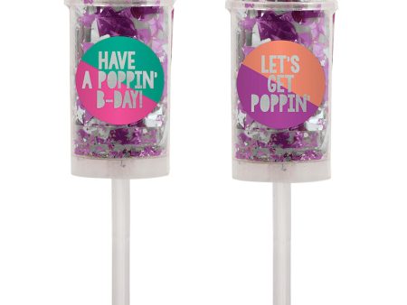 Young and Fab Push Up Confetti Poppers 2pcs Online Sale