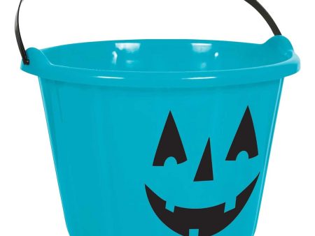 Pumpkin Halloween Bucket Teal Plastic Online