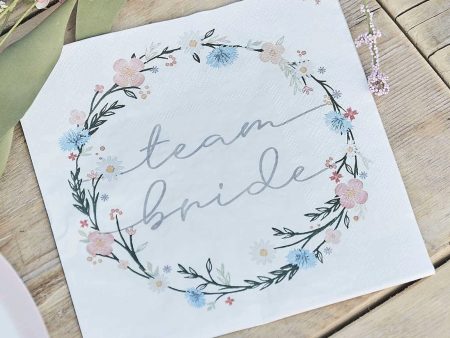 Boho Bride Lunch Napkins 16pcs Hot on Sale