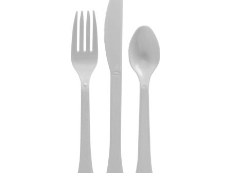 Silver Heavy Weight Cutlery Assorted 24pcs For Sale