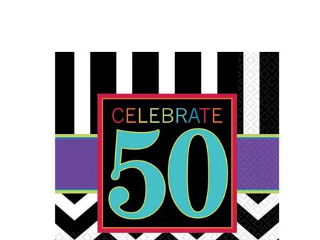 50th Celebration Beverage Tissues Hot on Sale