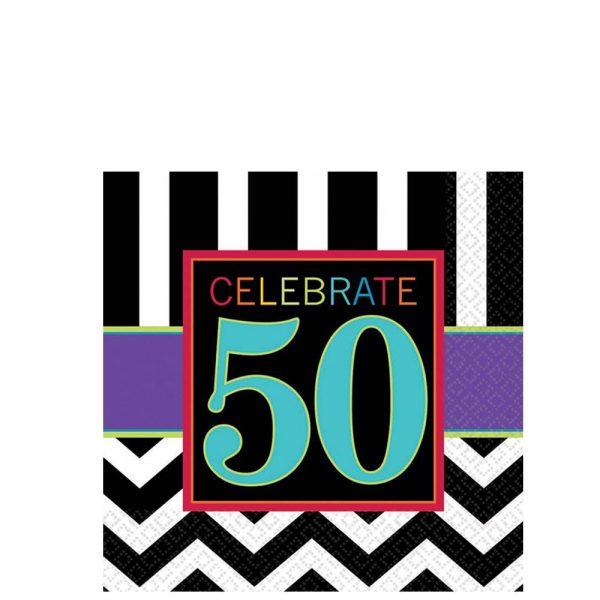 50th Celebration Beverage Tissues Hot on Sale