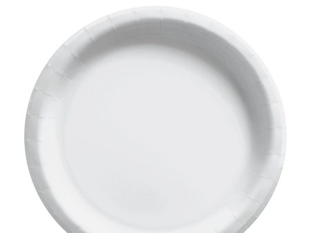 Frosty White Round Paper Plates Midcount 6in, 20pcs For Discount