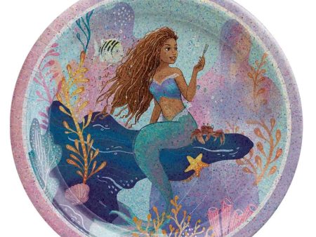 The Little Mermaid Round Plates 9in, 8pcs Fashion