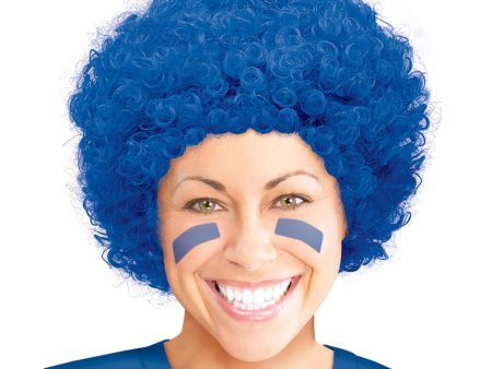 Adult Blue Curly Wig Sale