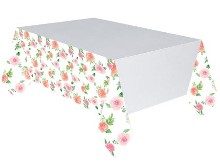 Baby Shower - Floral Baby Girl Paper Tablecover Online Sale